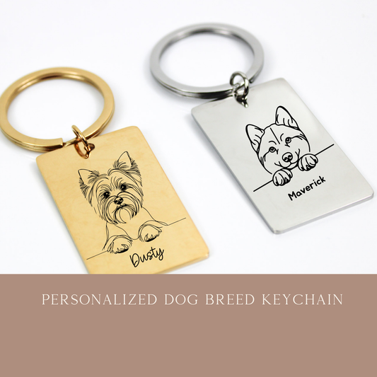 Personalized Rectangle Keychain