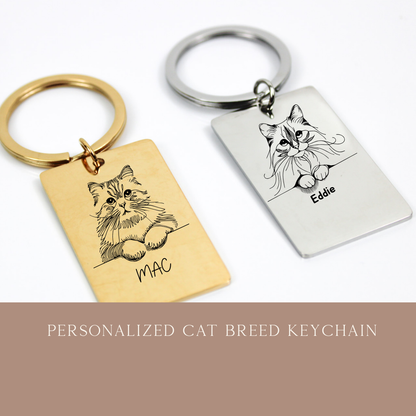 Personalized Rectangle Keychain