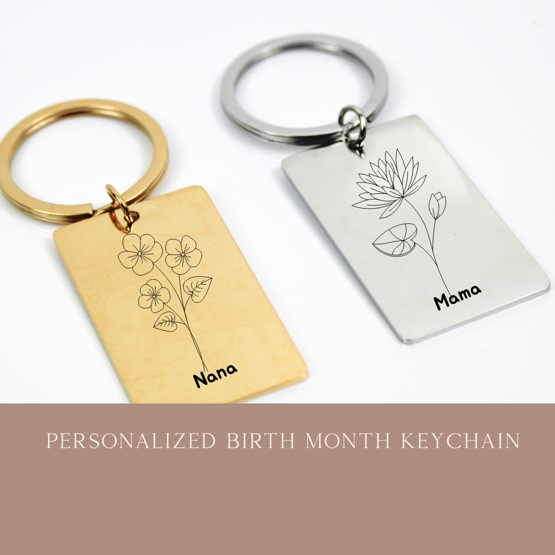 Personalized Rectangle Keychain