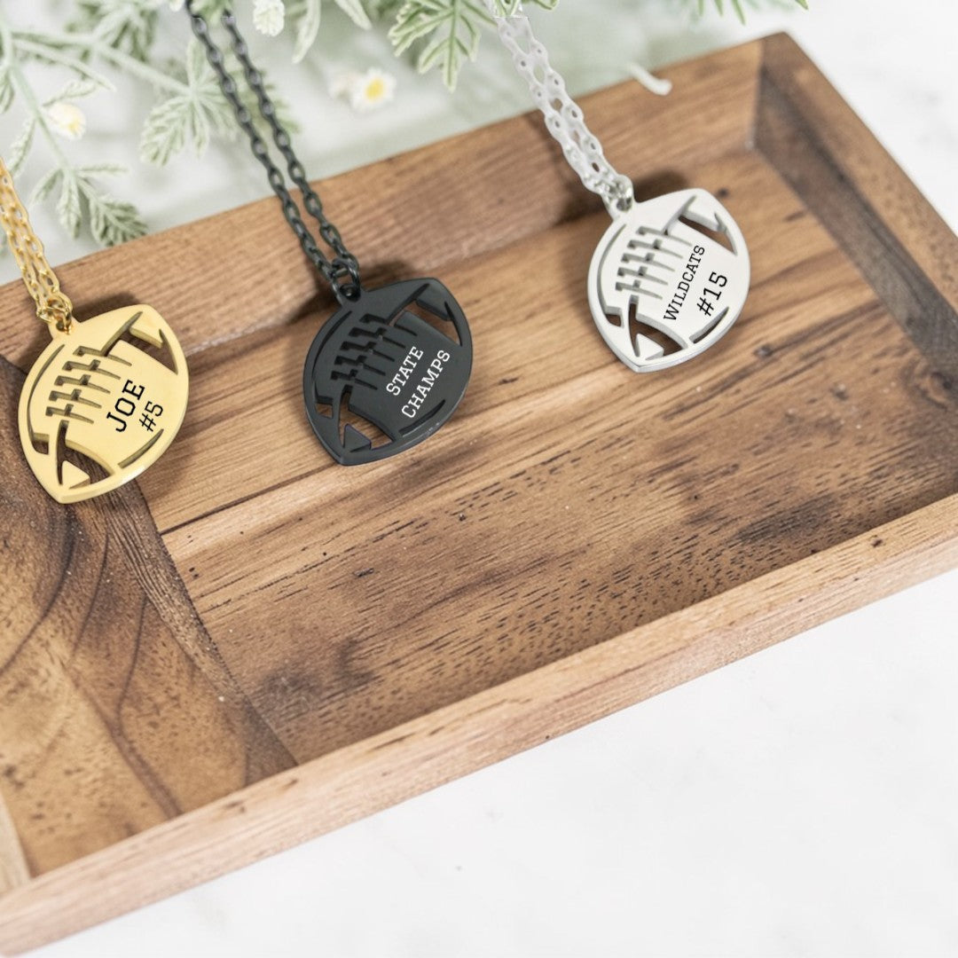 Personalized Football Necklace