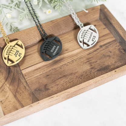 Personalized Football Necklace