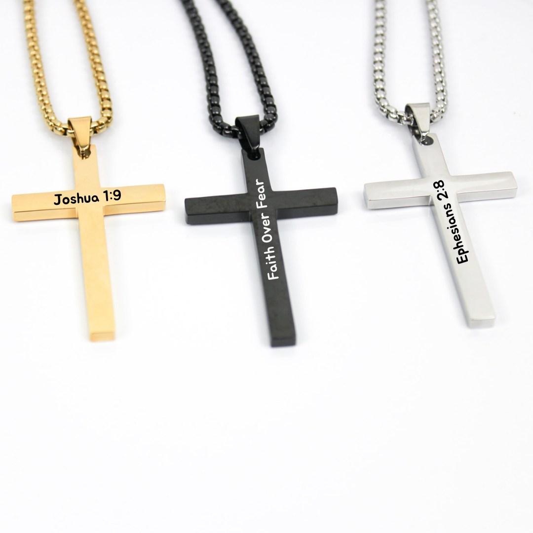 Personalized Cross Necklace for Men