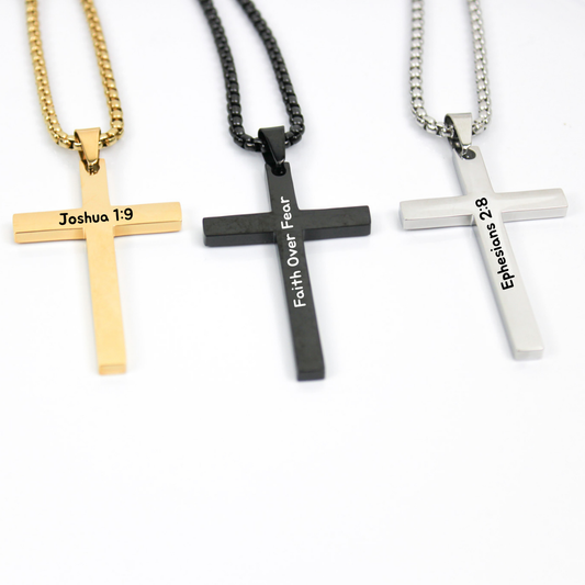 Personalized Cross Necklace for Men