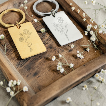 Personalized Rectangle Keychain