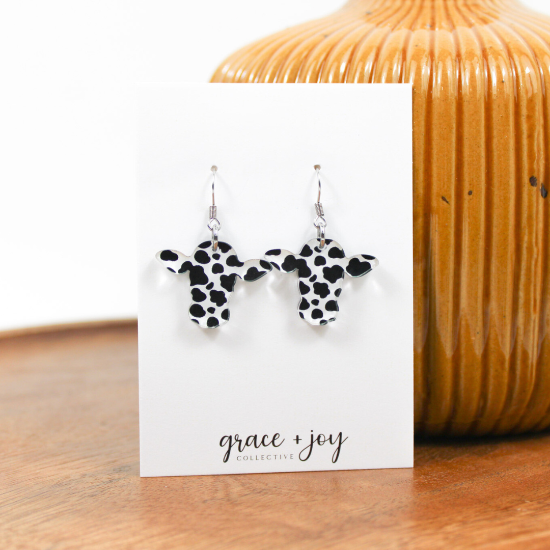 Cow Print Earrings