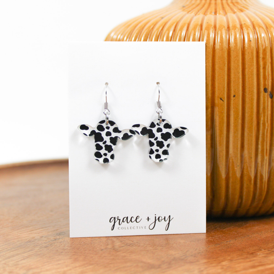 Cow Print Earrings