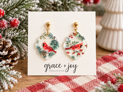 Cardinal Scallop Earrings