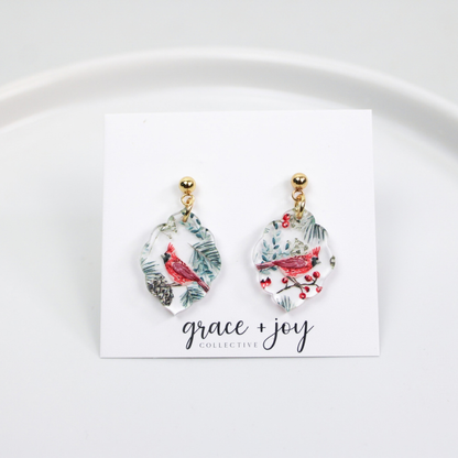 Cardinal Scallop Earrings