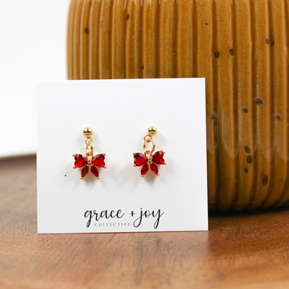 Petite Bow Cubic Zirconia Earrings