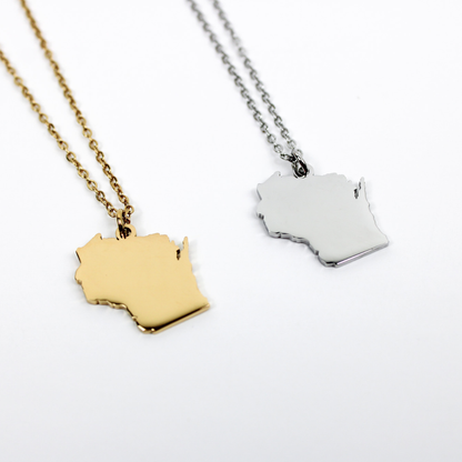 Personalized Wisconsin Necklace