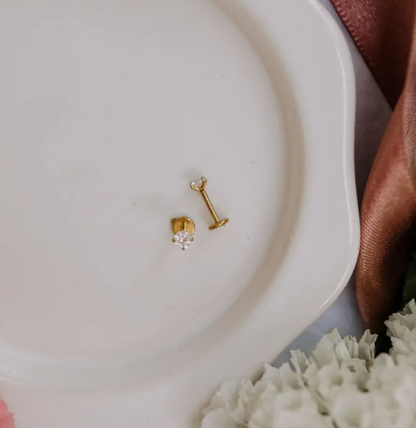 Diamond Flat Back Studs