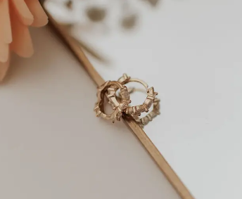 Iris Diamond Hoops