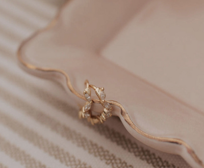Iris Diamond Hoops