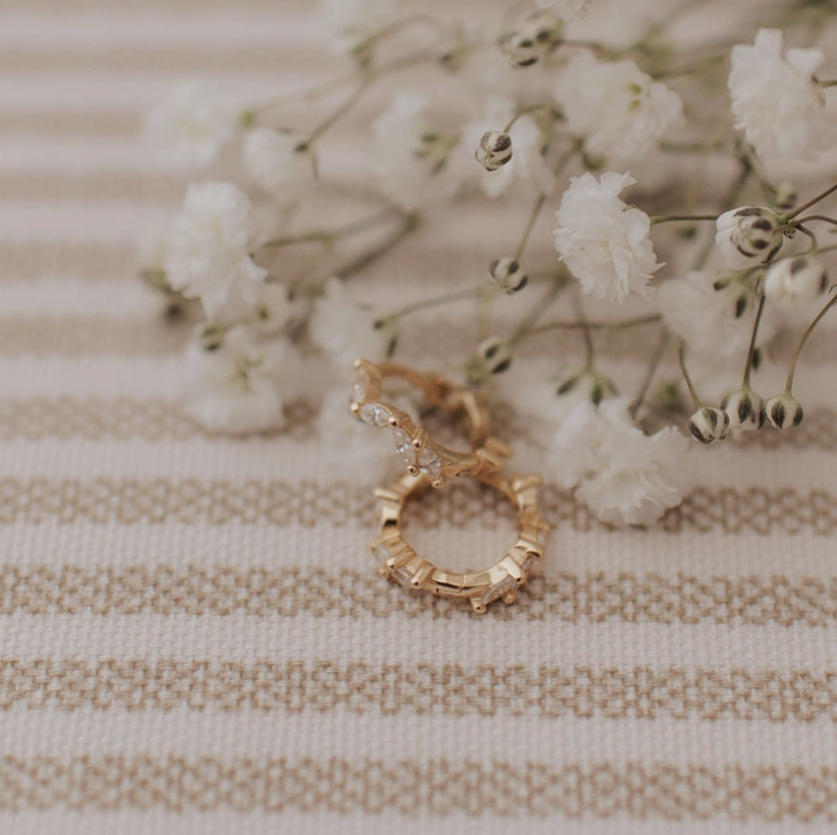 Iris Diamond Hoops