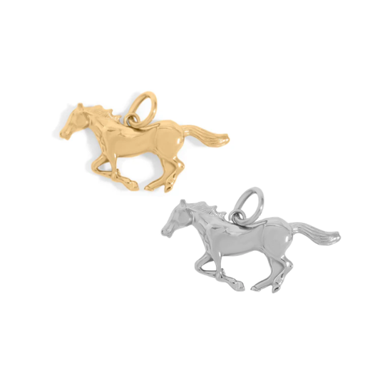 Horse Charm Stainless Steel - 18k Gold PVD