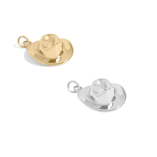 Cowboy Hat Charm Stainless Steel - 18k Gold PVD