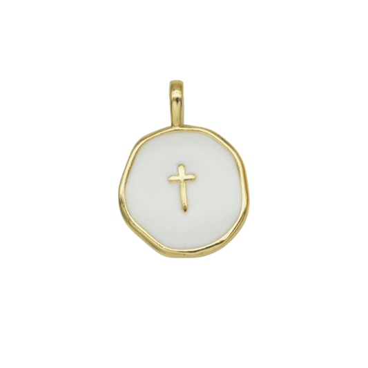Enamel Cross Charm
