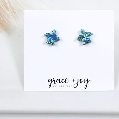 Glitter Turtle Stud Earring image 3