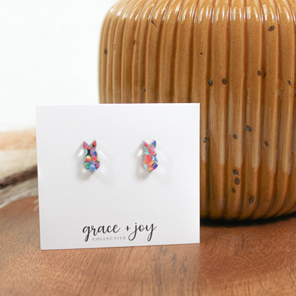 Polka Dot Easter Peep Earrings -Studs image 4