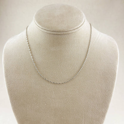 Sterling Silver Singapore Chain 1.2mm Rhodium Plated Finish