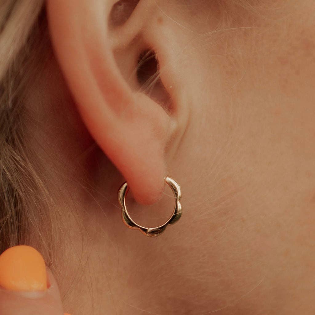 Lola Floral Huggie Hoops
