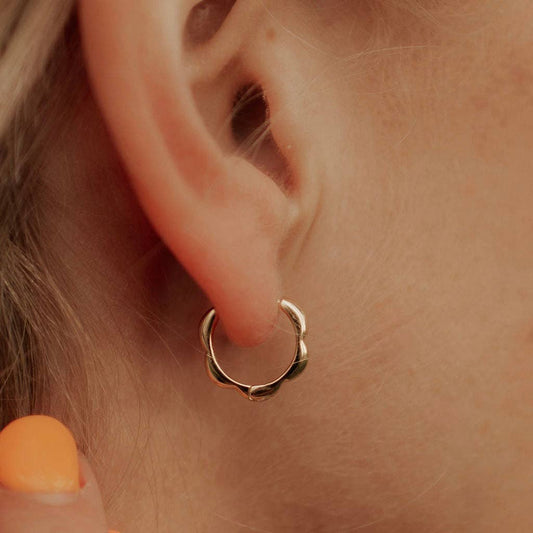 Lola Floral Huggie Hoops