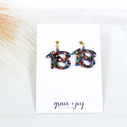 Milestone Birthday Earrings Earrings -Dangle image 3
