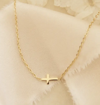 Cross  Bracelet - 18k Gold Filled 6.5" +2"extender image 0