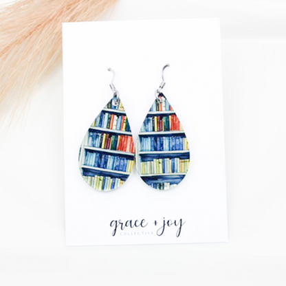 Book Shelf Earrings Dangle image 5