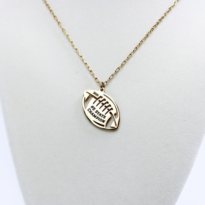 Personalized Football Necklace - Gold or Silver image 4