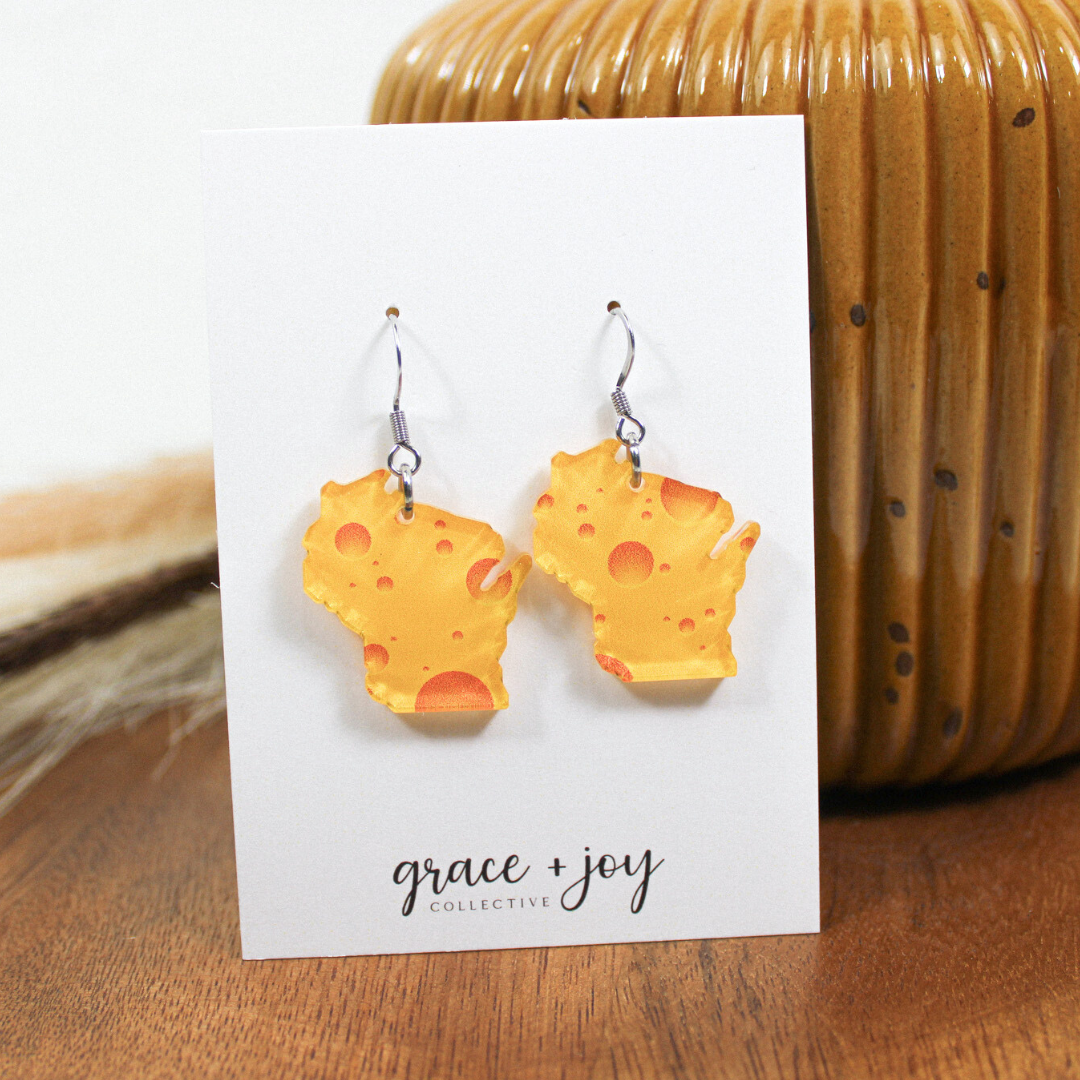 Wisconsin Cheese Earrings -Dangle image 2