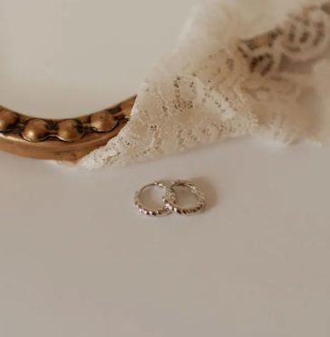 Brooklyn Twist Huggie Hoop Earring - sterling silver or gold vermeil image 1
