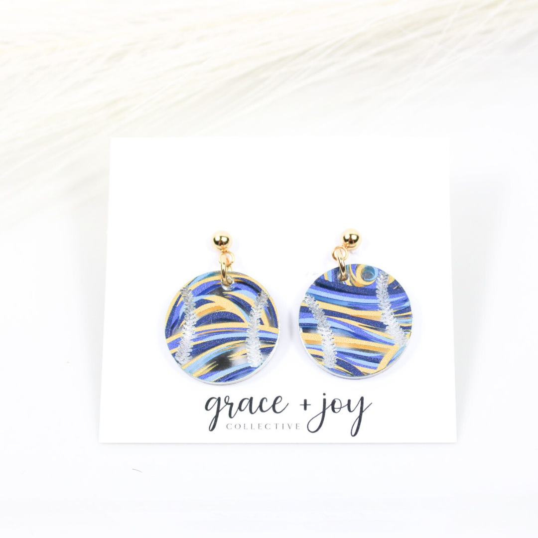 Milwaukee Brewer Baseball Earrings -Dangle image 2