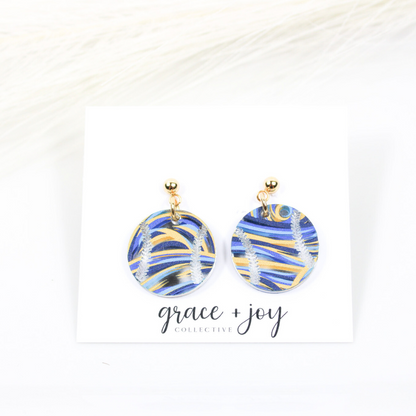 Milwaukee Brewer Baseball Earrings -Dangle image 2