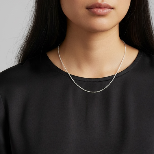 Sterling Silver Round Rolo Chain 1.5mm