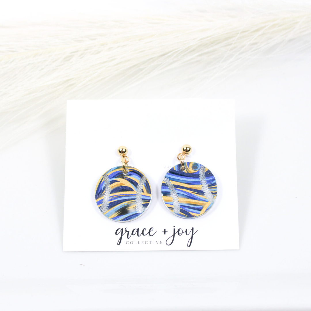 Milwaukee Brewer Baseball Earrings -Dangle image 0