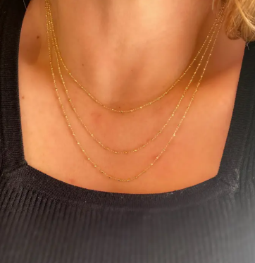 Space Bead Necklace - 18k Gold Filled, 14", 16", 18", 20" image 2